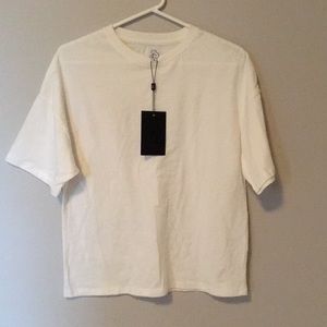 NWT Kuwalla Tee brand boxy white t shirt